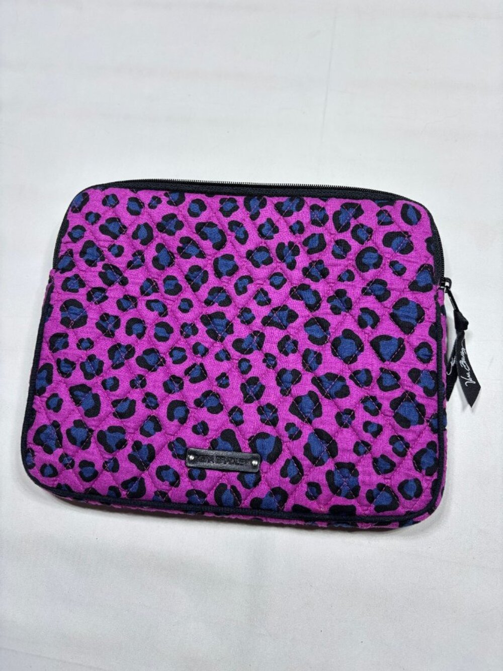 Vera Bradley Magenta Leopard Quilted Tablet Sleeve Padded Case Tech Cover iPad